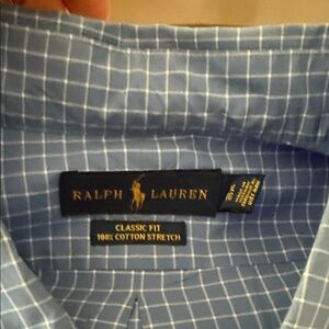 Ralph Lauren Light Blue Grid Men's Shirt